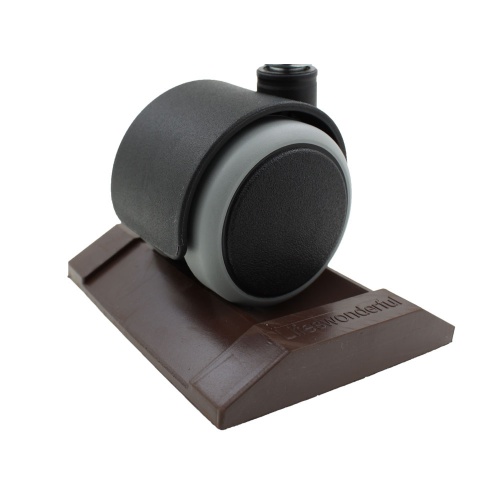 Solid Rubber Furniture Caster Cups For Beds, Sofas & Chairs - Brown